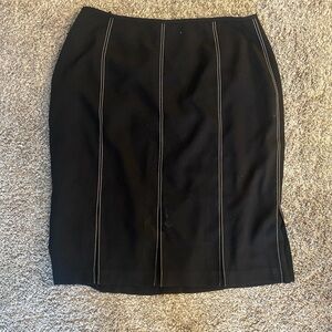 Vintage John Meyer Black Knee-length Pencil Skirt